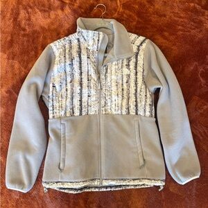 The North Face Gray and White Ski Jacket
